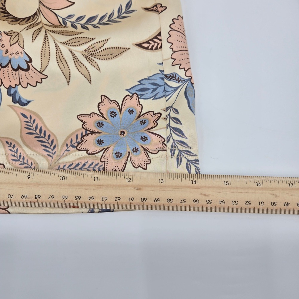 House of Harlow 1960 Floral Wide Leg Pants XL Cream Pink Blue‎ Boho Whimsigoth - Picture 14 of 14